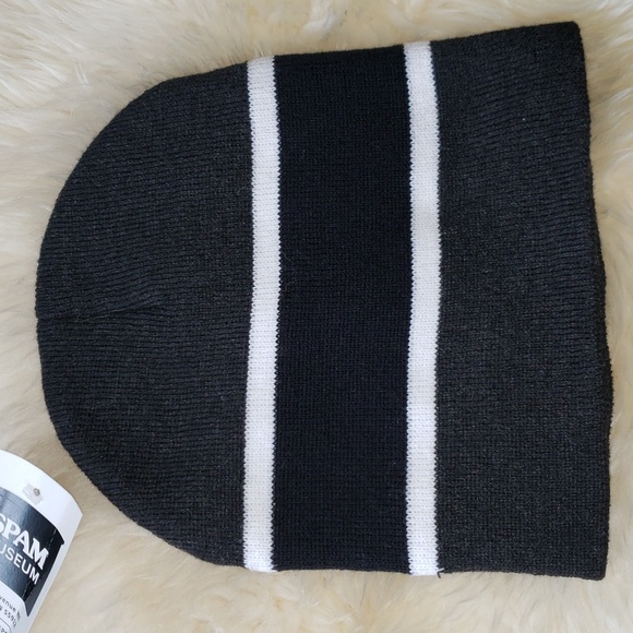 SPAM brand unisex Black Beanie NWT - Picture 3 of 5